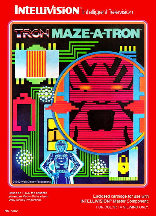 Tron Maze-a-Tron box art for Intellivision